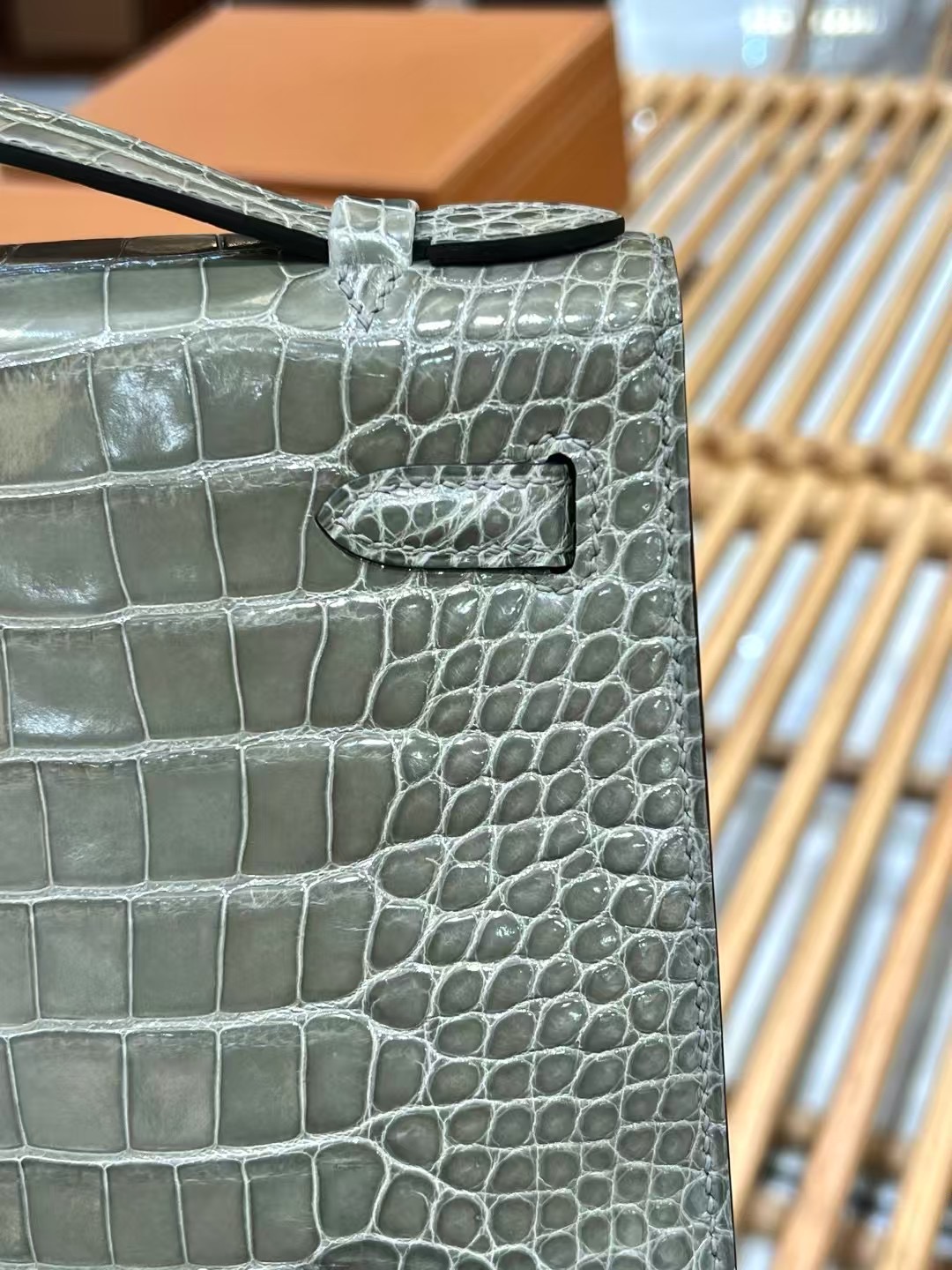  Kelly Bag - leather crocodile  - Image 4