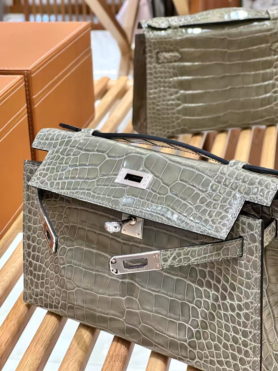 Kelly Bag - leather crocodile 