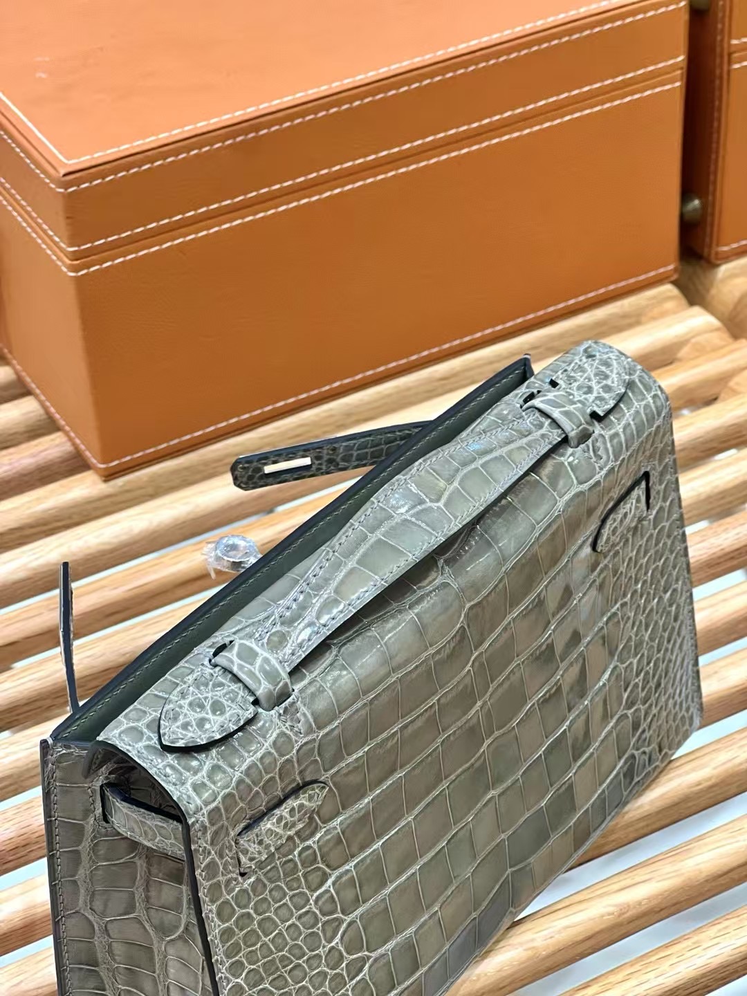  Kelly Bag - leather crocodile  - Image 5